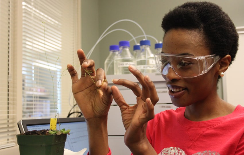 Biochemistry major Lorita Agu