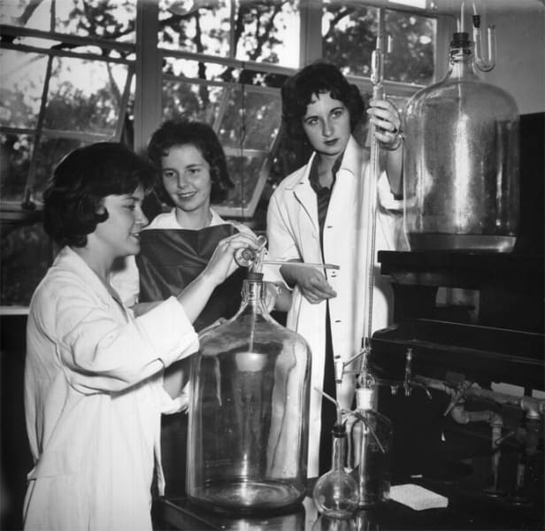 Converse College Science Lab historic photo
