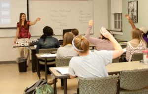 Dr. Marie LePage in the classroom