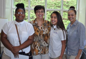 Dr. Erturk, Jessica Wilkerson and high school students