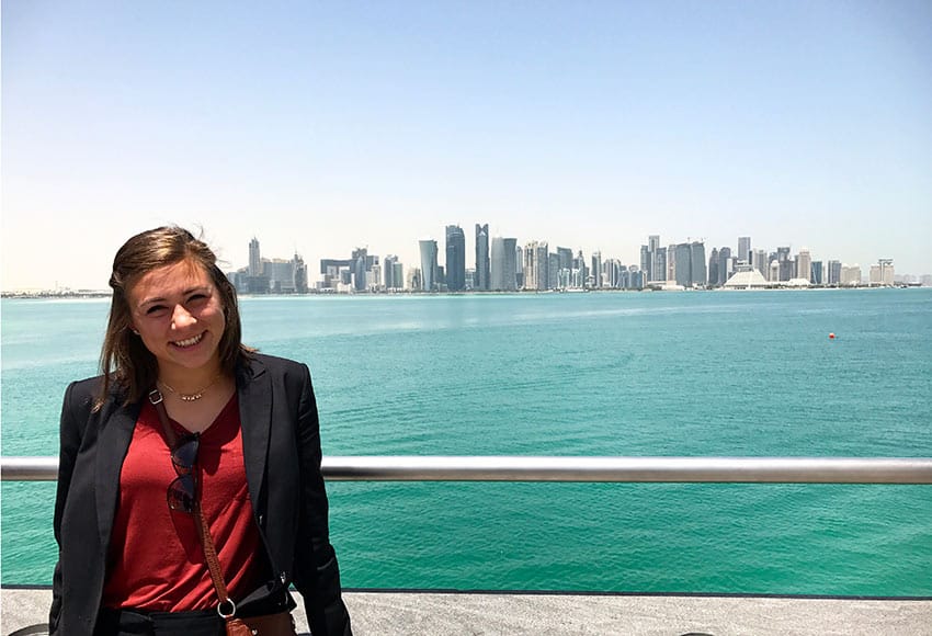 Claudia Coffin in Qatar