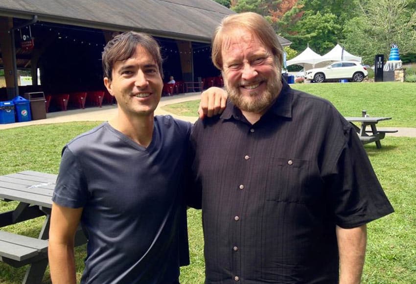 Composer Mason Berry and faculty member Dr. David Berry