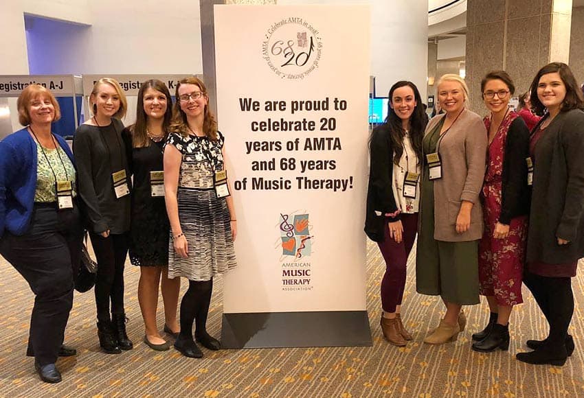 Music Therapy students and faculty at the national conference