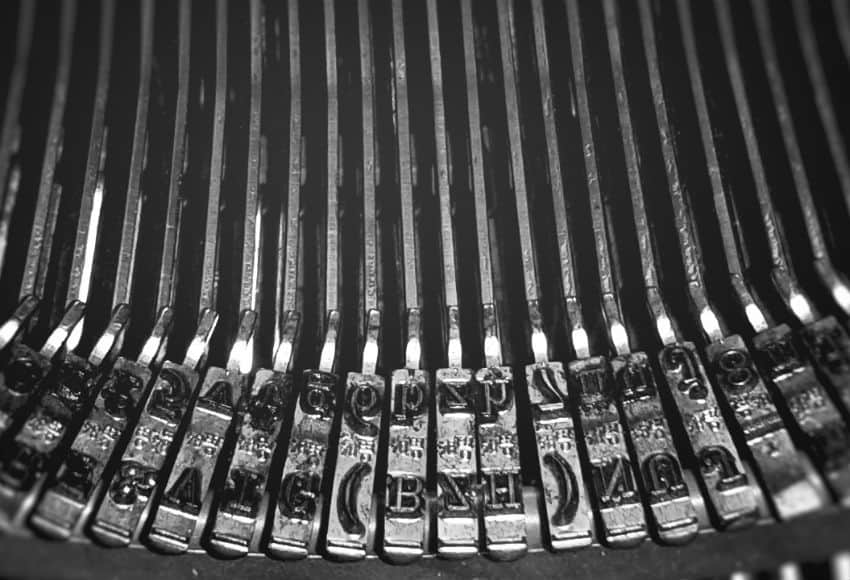 Image of typewriter keys