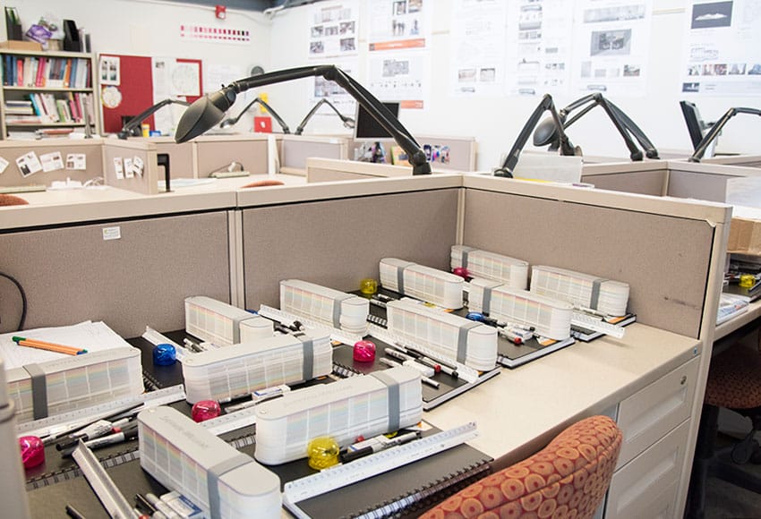 Photo of interior design classroom