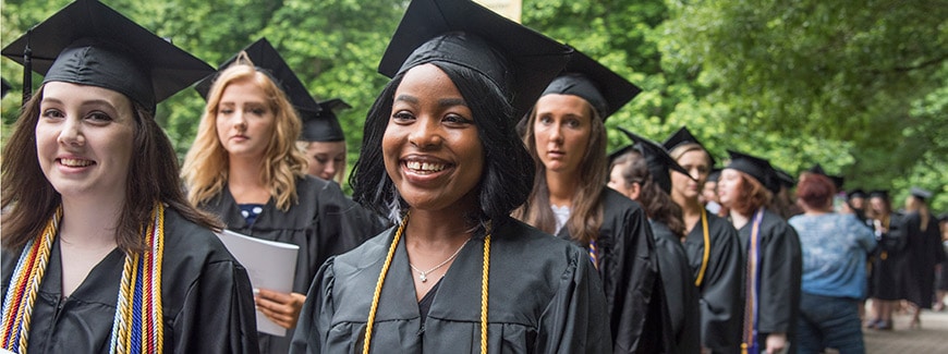 Photo of students at graduation