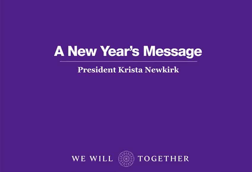 Newkirk New years message Converse