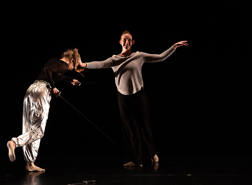 Converse dance major dances onstage
