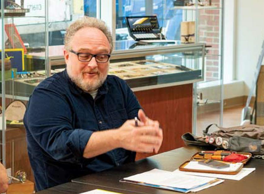 Portrait of Rick Mulkey at Truphae during a Pens and Pages event.
