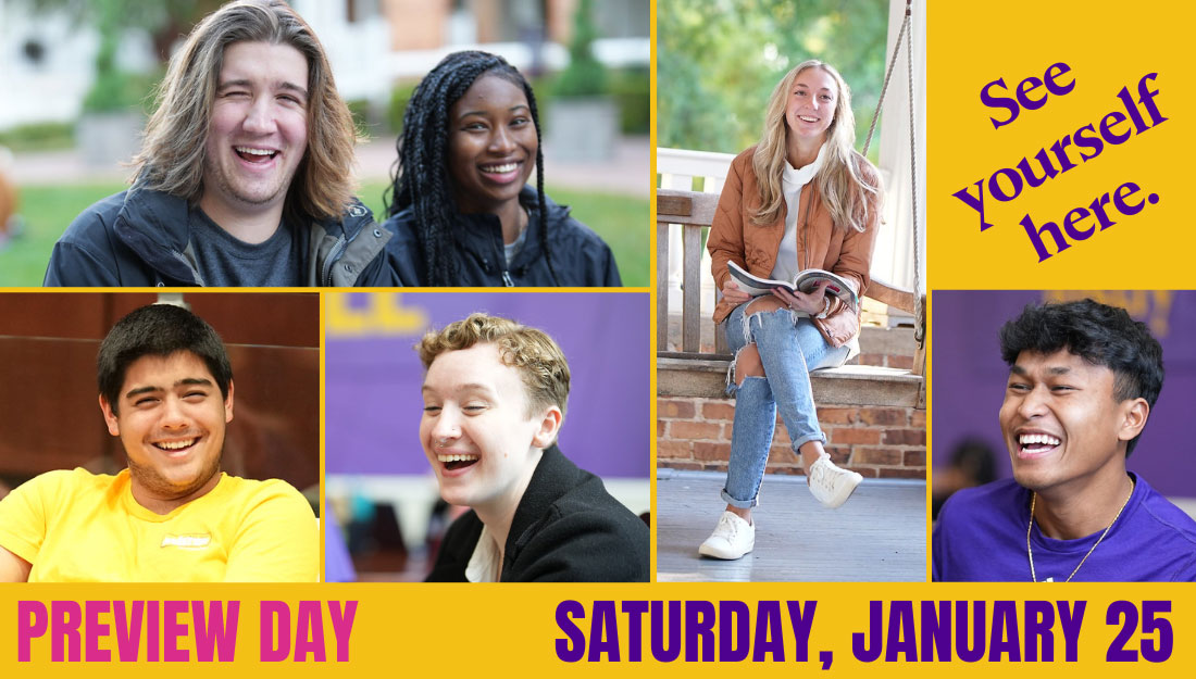 A collage of smiling Converse University students