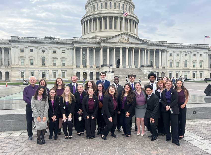 Converse model league students and faculty in Washington, DC.