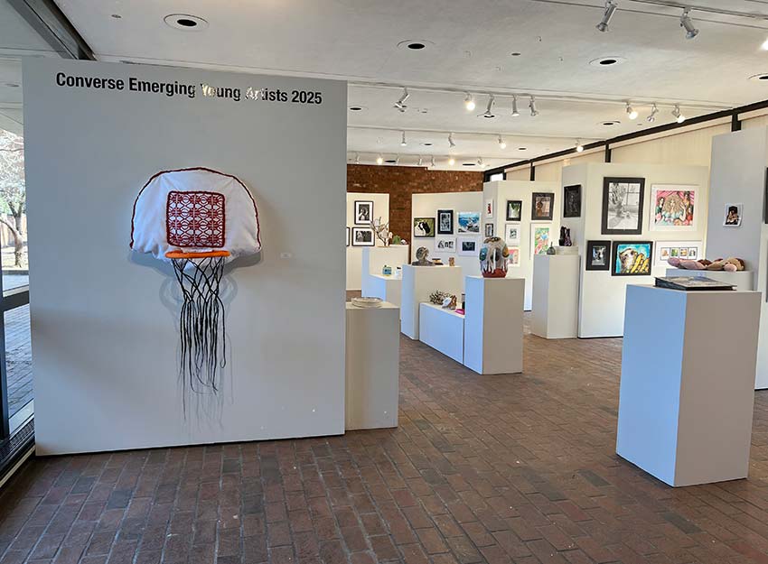 Interior view of Milliken Art Gallery and the Emerging Artists exhibition.