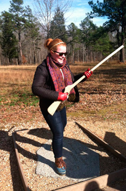 Victoria Takes Aim during the Militia Drill